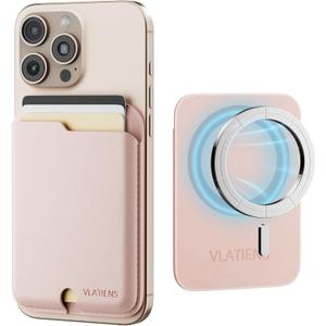 2 x magsafe wallet magnetic for iphone mag safe wallet magnetic phone 2-card holder for iphone 15/14/13/12/pro max Series (Light pinke)