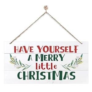 Believe Christmas Sign, Cartoon Characters Pattern Winter Home Wooden Hanging Decor, Indoor Christmas Wood Wall Hanging Sign for Living Room Bedroom Decor 7 x 14 Inches