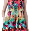 Scotamalone Summer Dresses for Women Casual Beach Travel Vacation Floral Tshirt Sundress Tank Dress Sleeveless with Pockets (L)