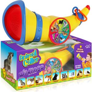 Animal Caller for Kids  Outdoor Toy for Boys Ages 3 4 5 6 7  Birthday Gift with 9 Real Animal Sounds  Nature Fun with Batteries Included