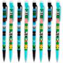 Minecraft Mechanical Pencils and Erasers Party Favors Bulk, 20 Pencils and 8 Erasers for Goodie Bags, Loot Bags, Classroom Prizes Plus More | Minecraft Party Supplies Kids, Boys, Girls