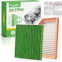 Engine+Cabin Air Filters Set Fit for 2021 2022 2023 2024 2025 2026 Nissan Rogue AC Filter with Activated Carbon Combo Set Replacement Automotive Accessories# 16546-6RA0A 272775NA1A