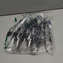 4 Pack 6-Tier Space Saving Pant Hangers, Anti-Slip, Lightweight, Stainless Steel, Black, 6 Pairs Jeans Hangers