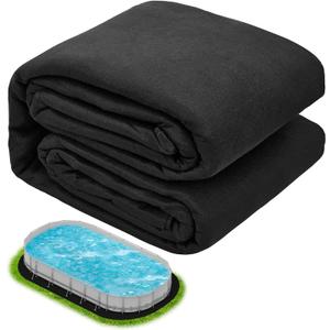 10ft 16ft Oval Above Ground Pool Liner Pad, Thicker Pre-Cut Under Pool Padding, Puncture Resistant Outdoor Padding for Pool Bottom