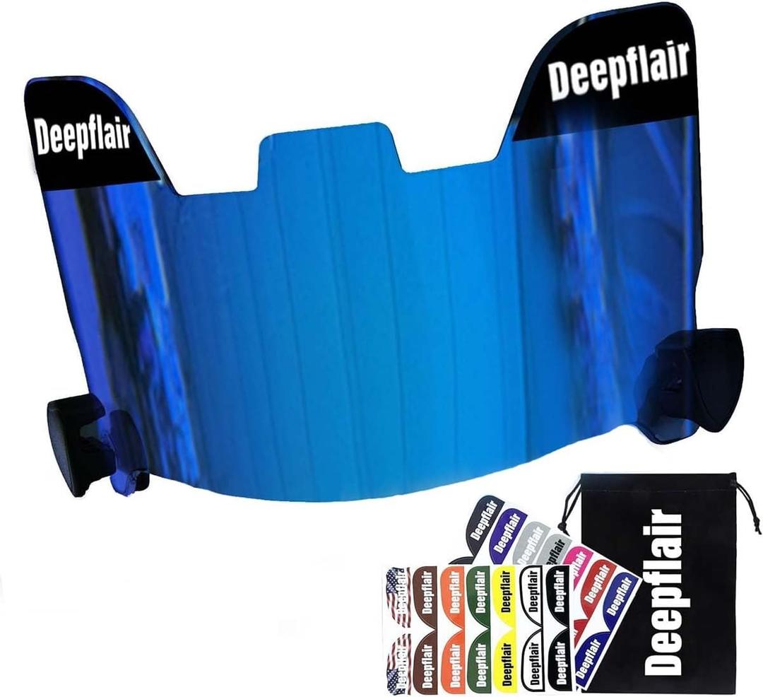 Deepflair Football Helmet VisorFootball Helmet Visor Impact Resistant Visor for Youth&Adult Football Gear