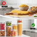 30 PCS Airtight Food Storage Containers with Lids, Plastic Kitchen and Organization Canisters for Cereal, Dry Food, Flour and Sugar, BPA-Free, PVC-Free, Includes Labels & Marker