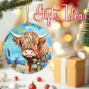 Christmas Ornaments, Cow Ornament, Christmas Tree Ornaments, Xmas Decorations, Holiday Decorations, Gifts for Cow Lovers, Holiday Party Gifts, and Xmas Gift Ideas