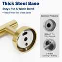 NearMoon Hand Towel Holder/Towel Ring, Thicken Stainless Steel Hand Towel Bar for Bathroom, Rustproof Wall Mounted Towel Rack, Contemporary Style Bath Accessories, 9 Inch (1 Pack, Brushed Gold)