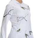 LOOGU Women's UPF 50+ Sun Protection Hoodies Shirts Slim Fit Long Sleeve Lightweight Quick Dry Fishing Hking Outdoor (White)