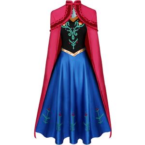 Tinyones Princess Dress Adult Women's Luxury Princess Adult Costume Cosplay Halloween Costume with Cloak (Medium)