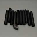 10 Pack 3/4 Inches x 6 Inches Black Malleable Steel Nipples Fitting, DIY Steampunk Industrial Vintage Style.
