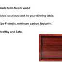 LakdiBaaz Premium Wooden Serving Tray Small, Large & Extra-Large | High Gloss, Waterproof & Lightweight Decorative Tray for Dining, Coffee & Home Use (Teak, Small)