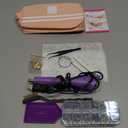 Hotfix Rhinestones Applicator Kit with 4600 Crystals (White/AB/12-Color) & 19 Pattern Templates - Bedazzler Craft Kit Includes Tweezers, Storage Bag for Clothes, Costumes DIY Accessories (Purple)