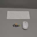 Rapoo 9010M Multi-Device Keyboard and Mouse Combo, 2.4GHz/Bluetooth 5.0/4.0 Wireless Keyboard & Mouse Set for Windows/Mac/Linux/Chrome, Support 4 Devices, Low-Profile Silent Click, Battery Powered (White)