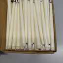 Reginary 36 Pieces Flameless Taper Candles Bulk 11" Plastic Lights Window LED Battery Operated Candlesticks Without Remote for Birthday Wedding Church Decor Party Supplies (Ivory)