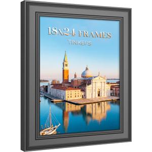 18 x 24 Poster Frame Black, 2-Inch Wide Border Poster Frames 18 x 24 with Black Backboard, 18x24 Frame Frame Wall Hanging