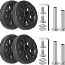 Domiella 4 PCs Luggage Replacement Wheels, OD 55 mm Swivel Caster Wheels, Rubber Suitcase Trolley Repair Kit Luggage Wheel Replacement