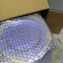 102PCS Blue Plastic Plates - Royal Gold Disposable Plates - Clear Blue Party Plate - Heavyweight Disposable Plate with Gold Rim - Fancy Dinner & Dessert Plates for 51 Guests Party Wedding