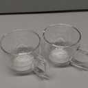 CNGLASS Double Wall Glass Cappuccino Mugs 8.1oz,Clear Insulated Glass Coffee Mug with Handle for Espresso,Latte,Tea,Set of 2