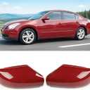 Moonlinks 1Pair Compatible with 2007 2008 2009 2010 2011 2012 Nissan Altima 2.5L Mirror Cover Replacement, Red Left Driver Side & Right Passenger Side Door Rearview Side Clip-on Mirror Cap (Red)