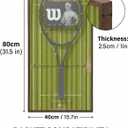Tennis Racket Display Frame with Walnut Block & Copper Hooks – Showcase Your Vintage or Everyday Racket with Grand Slam Court Inspired Decor (16x31.5inch / 40x80cm), Standard