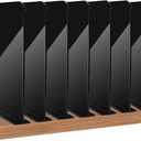 8 Pack Acrylic Shelf Dividers for Closet Wood Shelf Organizer,Multi-Functional Wood Closet Separator for Storage and Organization, Bedroom Closet Organizer Fit for Any Thickness of Shelves(Black)