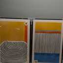 Framed Colorful Abstract Wall Art for Living Room, 3 Piece Mid Century Modern Canvas Paintings Prints Artwork for Walls, Large Modern Triptych Pictures Wall Decor for Bedroom Home Office, 16x24 Inch, 16" W x 24" H x 3Pcs