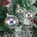 FAVOMOTO 18-Pack Iridescent Shatterproof Christmas Ornaments  Clear Rainbow Hanging Balls Multi-Size Xmas Tree Baubles for Holiday Wedding & Home Decor