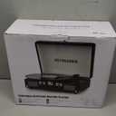 Vinyl Record Player 3-Speed Bluetooth Portable Suitcase Belt-Driven Record Player with 2 Built-in Stereo Speakers Vinyl Vintage Turntable Phonograph Records Player with RCA Line Out, AUX Out (Black)