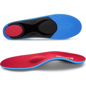 Orthotics Arch Support Metatarsalgia Insoles - Mortons Neuroma Inserts Relief Ball of Foot Pain - Orthopedic Insoles for Flat Feet - Shoe Inserts for Plantar Fasciitis (Red M)