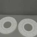 2 Pcs Vintage Carved Flower Ceiling Medallion for Light Fixtures and Ceiling Fans (10-1/8"OD X 4"ID White)