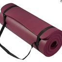 Yoga Mat 1-Inch Extra Thick High-Density Exercise Mat with Non-Slip Surface & Carry Strap for Men & Women Tear-Resistant Pilates Workout Mat for Home Gym, Floor Fitness (Deep Wine)