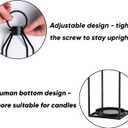 Homemory Modern Farmhouse Lantern Decor with Waterproof Flameless Candle & Remote Timer, 2PCS Black Metal Candle Lantern Decorative for Outdoor Indoor Home Living Room Patio Porch Table