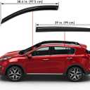 Lightronic Extra Durable Outside Mount Auto Vent Window Visor, Fits 2011-2016 Kia Sportage, UV Protection Rain Guard, Smoke Original Wind Deflector, No-Drill Easy Install, 4-Pcs