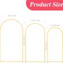Asee'm Metal Arch Backdrop Stand Set of 3 (7.2FT, 6.6FT, 6FT) Gold Arched Frame for Wedding Ceremony Parties Birthday Baby Shower Garden Balloon Decoration