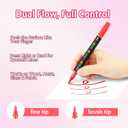 2 x 24 Colors Dual Tip Acrylic Paint Markers, Fine and Brush Tip Acrylic Paint Pens with Automatic Ink Control System for Rock Painting, Canvas, Wood, Glass, Fabric, DIY Crafts Making Art Supplies