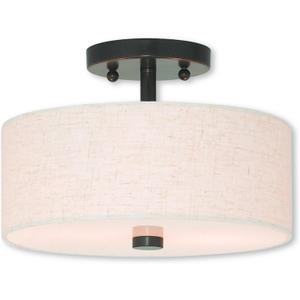 Livex Lighting 52133-92 Meridian 2 Light English Bronze Ceiling Mount
