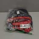 Broom with Dustpan Combo Set 54" Long Handle Adjustable Length Stainless Steel Broomstick Standing Dust Pan and Broom Set for Office Home Kitchen Lobby Floor Cleaning (Red and Black)