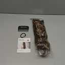 REECHO Clip in Hair Extensions - 12" Short Curly Wavy Hairpieces with Golden Highlights