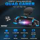 4 Channel Dash Cam 360 View 5G WiFi & APP Control, GEMEK 2K Front and Rear Inside, Left Right Dash Camera for Cars Free 64GB TF Card, G-Sensor, Night Vision, 24H Parking Mode