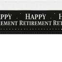 Oojami Happy Retirement Tablecloth 3 Pack  108 x 54 Inch Plastic Table Covers for Retirement Party Decorations, Large Disposable Tablecloths for Office, Home, Banquet, Indoor or Outdoor Use