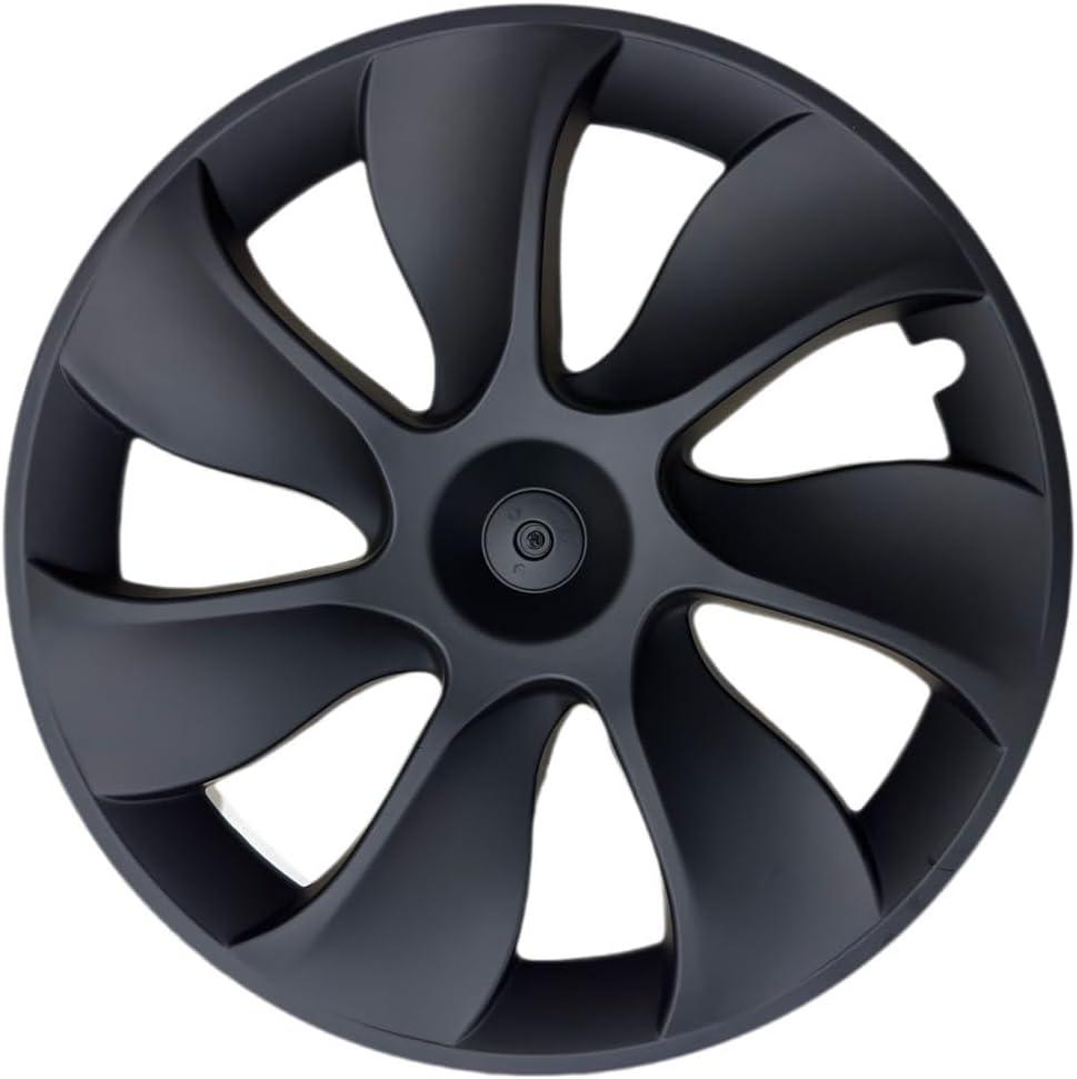 19 Inch Wheel Covers for Tesla Model Y Accessories 2020-2024 Matte Black ABS Material Hubcaps Replacement for Tesla Model Y Driver Side Left 1PCSTornado Style