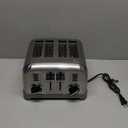 Cuisinart 4 Slice Compact Stainless Steel Toaster with Extra-Wide Slots for Bread, French Toast, Bagels & Pastries, Defrost & Reheat Functions, CPT-180P1, Brushed Stainless, Removable Crumb Tray