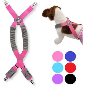 Dog Suspenders for Pet Clothes Apparel Diapers Pants Skirt Belly Bands Small Medium and Large Dogs (L/XXL: 25lb - 100lb, Pink)