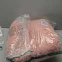 JOLLYVOGUE Calming Dog Bed Medium Size Dog, AntiAnxiety Donut Medium Pet Bed, 27 inches Fluffy Faux Fur Round Cat Bed (Peach Pink)