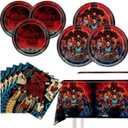 2 x 41PCS S.tr.anger Party Tableware, 20 Plates, 20 Napkins and 71'' x 42'' Tablecloth - S.tr.anger Theme Birthday Party Decoration Supplies