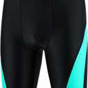 DEVOROPA Boys Swim Jammers Youth Competitive Swim Team Trunks Racing Swimsuit Athletic Swimming Shorts Slim/Standard/Husky (Black)