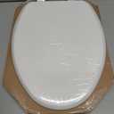 Bemis Ashland Modern Wood Toilet Seat with Decorative Edge, Slow Close, Secure Hinges, Made in USA, Elongated, White