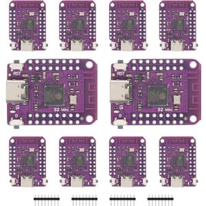 10pcs ESP32 S2 Mini V1.0.0 WiFi Board Based ESP32-S2FN4R2 ESP32-S2 4MB Flash 2MB PSRAM Type-C USB Connect Mini Module for MicroPython