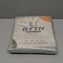 BTTN Fabric Shower Curtain, Linen Textured Heavy Duty Polyester Cloth Shower Curtain Set with Plastic Hooks, Sage Green, 72x84